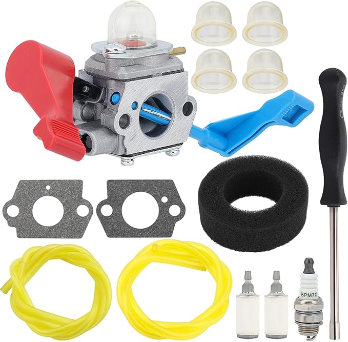 C1U-W12A Carburetor for Poulan FL1500 FL1500LE Leaf Blower C1U-W12B 530071629 with Air Filter Repower Kit