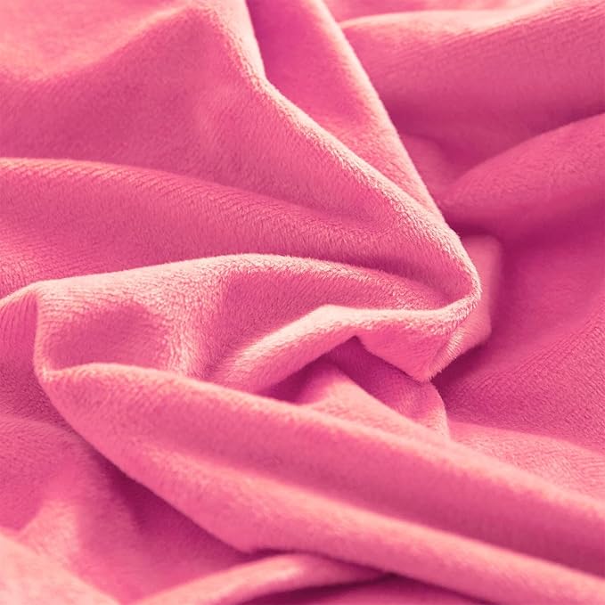 Fluffy hot pink comforters Cover twin size - Ultra Soft Plush hot pink bedding Sets 2 Pieces (1 faux fur comforter Cover + 1 fuzzy pillow case) girls shaggy hot pink twin bed set (Hot Pink, Twin)
