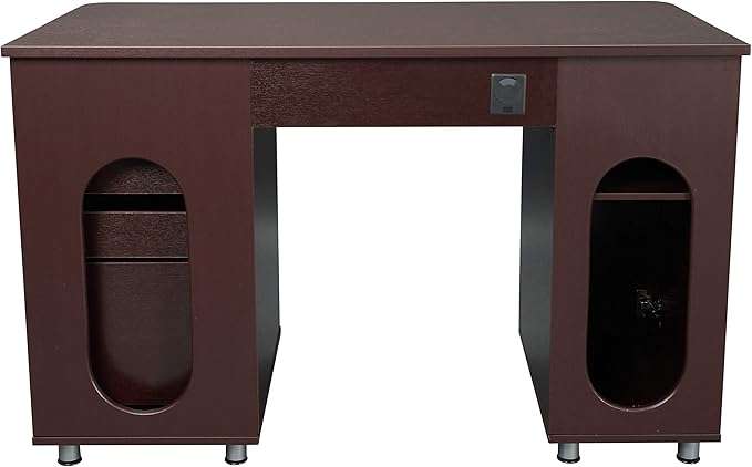 NicBex Laik-DW-00044-DX Desks, 47.5" W x 23.5" D x 30" H, Chocolate