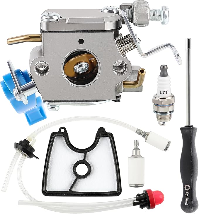 590460102 Carburetor for Husq 125B 125BX 125BVX Leaf Blower Trimmer for Zama C1Q-W37 Carb 545 08 18-11 581798001 545081811 545112101 with Air Filter Fuel Line Kit