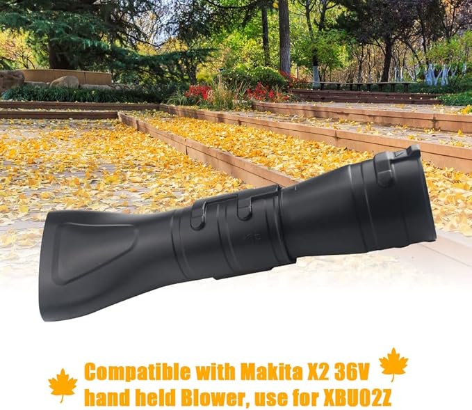 191B21-6 191L13-5 Adapter Pipe & 197889-6 Flat end Nozzle, Compatible with Makita Blower, for Makita X2 36V Hand Held Blower XBU02Z - XBU03 18V Brushless Cordless Blower