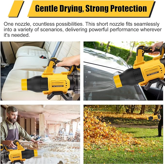 Car Drying Nozzle for DeWalt 20V MAX XR Leaf Blowers(DCBL722B DCBL722P1), Car Dryer Air Blower Nozzle for DeWalt - 8" Short Nozzle (DCE100B DCBL720P1 Not Fit)