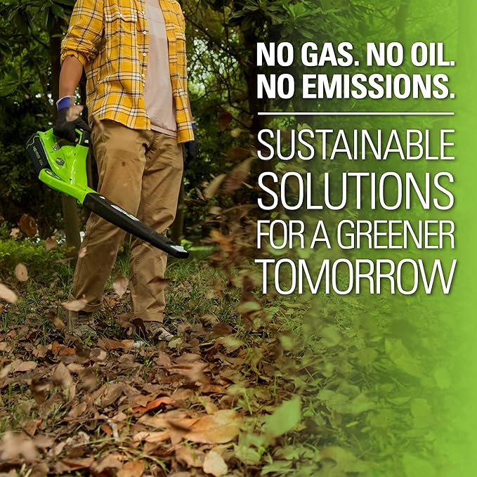 Greenworks 40V (150 MPH / 130 CFM) Cordless Leaf Blower, 4.0Ah Battery and Charger Included