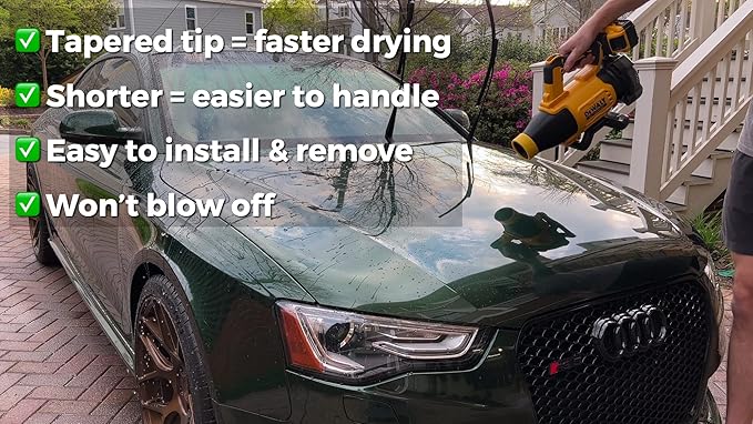 STUBBY Car Drying Nozzle for DEWALT Leaf Blowers - 20V MAX XR (DCBL722B)