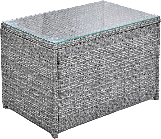 6-Piece Patio Round Sofa Set Rattan Daybed with Coffee Table and Cushions, Outdoor Furniture Conversation Sectional Seating Group for Garden, Poolside, Backyard, Onesize, Beige