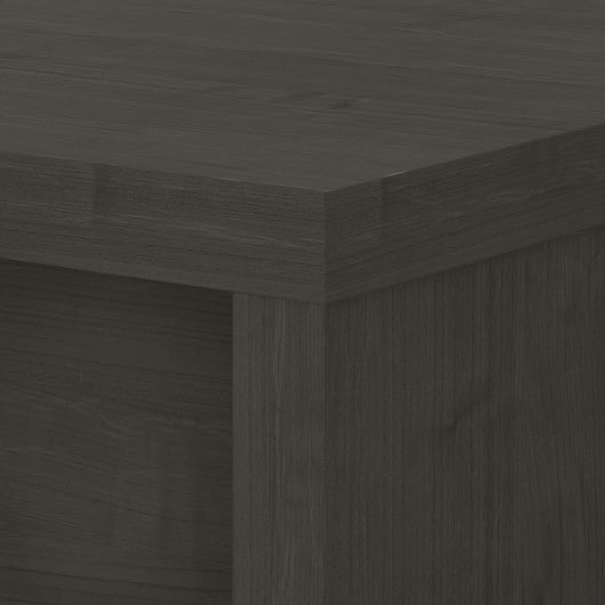 Bush Business Furniture Echo Bow Front Desk, 72W, Charcoal Maple