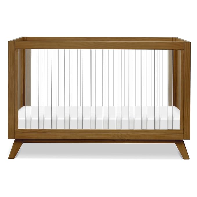 DaVinci Otto 3-in-1 Convertible Crib in Walnut with Acrylic Slats, Greenguard Gold Certified