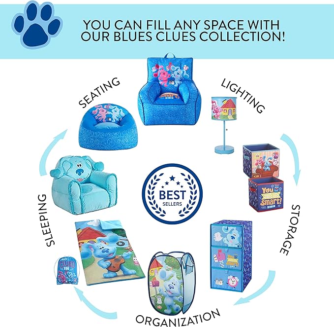 Idea Nuova Blues Clues Bean Bag Sofa Chair Polyester Large