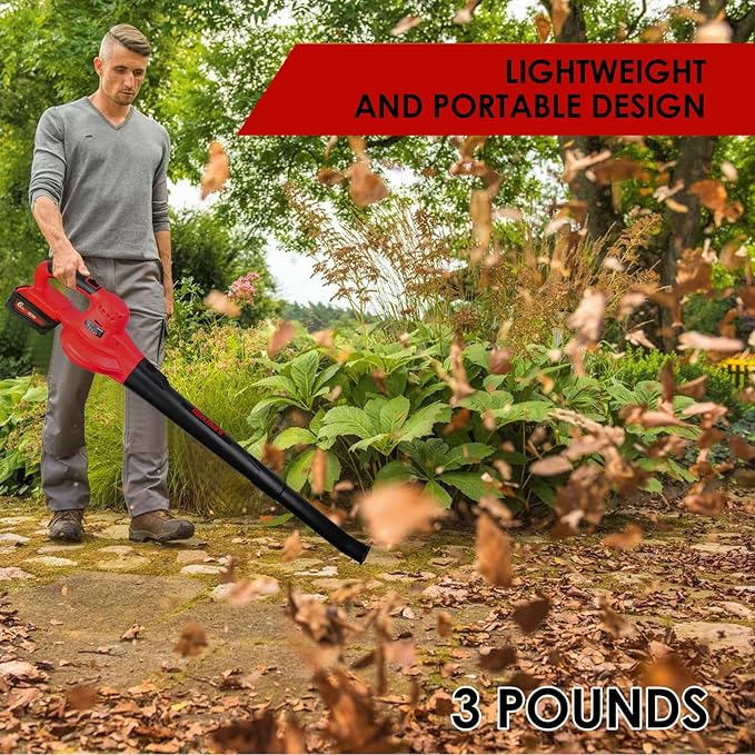 Cordless Leaf Blower, MaxMore for Milwaukee 18V Battery (Battery NOT Included) Handheld Electric Jobsite Air Blower 100CFM 118MPH Powerful for Lawn Care/Snow Blow/Yard Clean