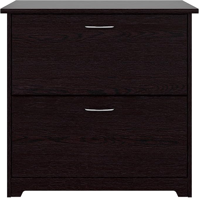 Bush Business Furniture Cabot 2 Drawer Lateral File Cabinet | Letter, Legal, and A4-size Document Storage for Home Office, 32W, Espresso Oak