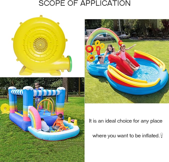 Air Blower 750 Watts, Bounce House Blower for inflatables Jump House, Inflatable Castle and Jump Slides, Efficient and Convenient Commercial Inflatable Blower for Bounce House (Style C-750W)