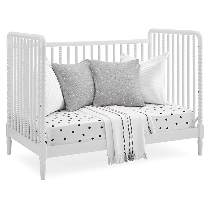 Delta Children Saint 4-in-1 Convertible Crib - Greenguard Gold Certified, Bianca White