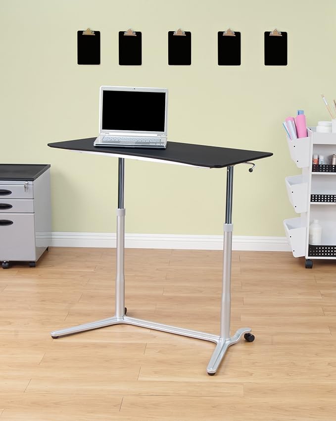 Calico Designs 51230 Sierra Height Adjustable Desk, Silver/Black 37.5 Inch