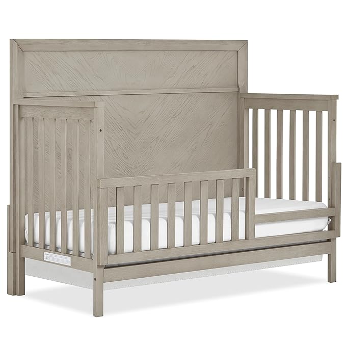 Evolur Lourdes Convertible Crib Toddler Guard Rail in Porcini, Full and Easy Assembly, Lasting Quality, Converts Cribs to Toddler Beds, Made of Solid Hardwood