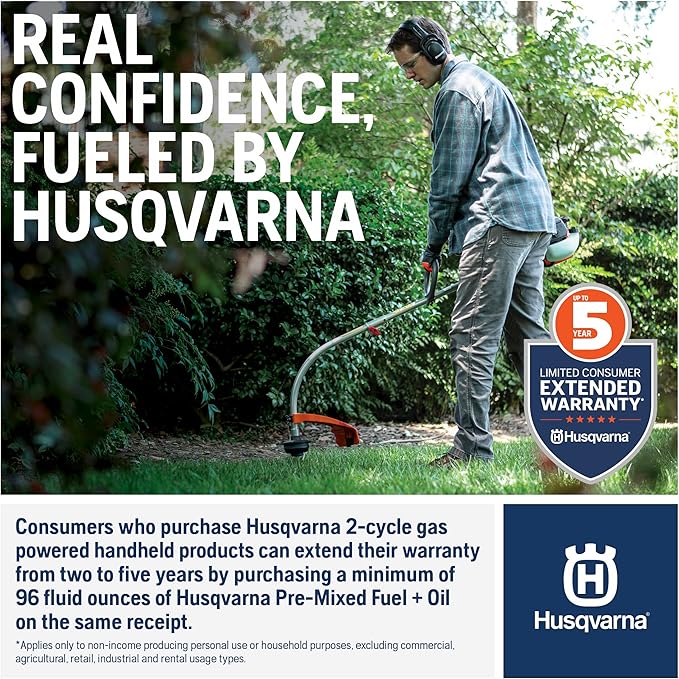 Husqvarna 125BVx Gas Leaf Blower, 28-cc 1.1-HP 2-Cycle Handheld Leaf Blower Vacuum Kit with Mulcher and Vac Bag, 470-CFM, 170-MPH, 12.5-N Powerful Clearing Performance and Ergonomic Design