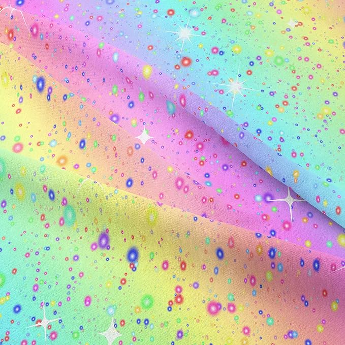 Girls Comforter Set Queen, Rainbow Bedding Set, Galaxy Twinkle Bedding for Kids Teens, Colorful Pastel Bedding Set, 5 pcs Bed in A Bag Queen, Kids Princess Bedding Set for Girls