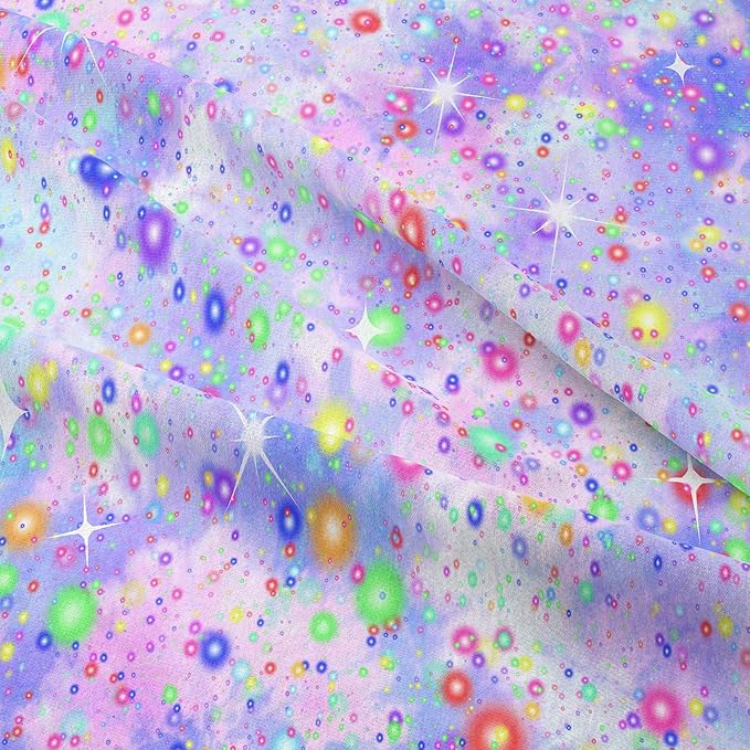 Girls Queen Comforter Set, Purple Blue Tie Dye Comforter, Colorful Glitter Comforter Set, Girls Bedding Sets for Kids Teens (3 Pieces, 1 Comforter + 2 Pillowcases)