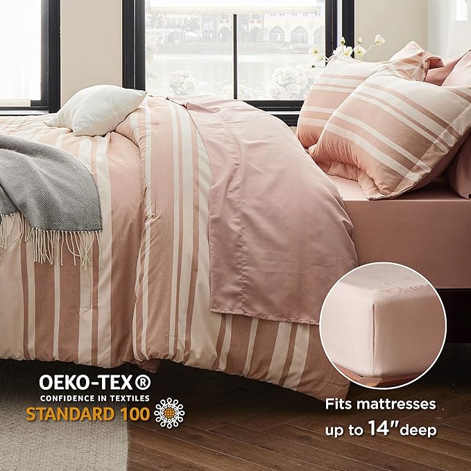 Bedsure Twin XL Comforter Set with Sheets - 5 Pieces Twin XL Bedding Sets, Twin XL Bed in a Bag with Comforter, Sheets, Pillowcase & Sham
