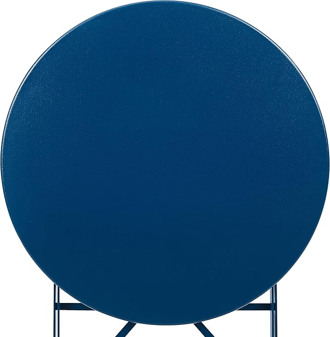 Crosley Furniture CF7390-NV Karlee Retro Metal Indoor/Outdoor 3-Piece Bistro Set with Table and 2 Chairs, Navy