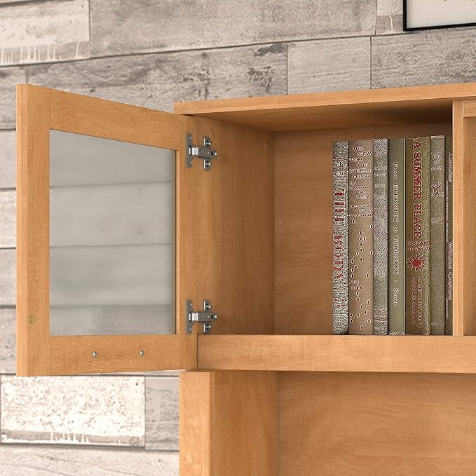 Bush Furniture Somerset Desk Hutch, 72W, Maple Cross