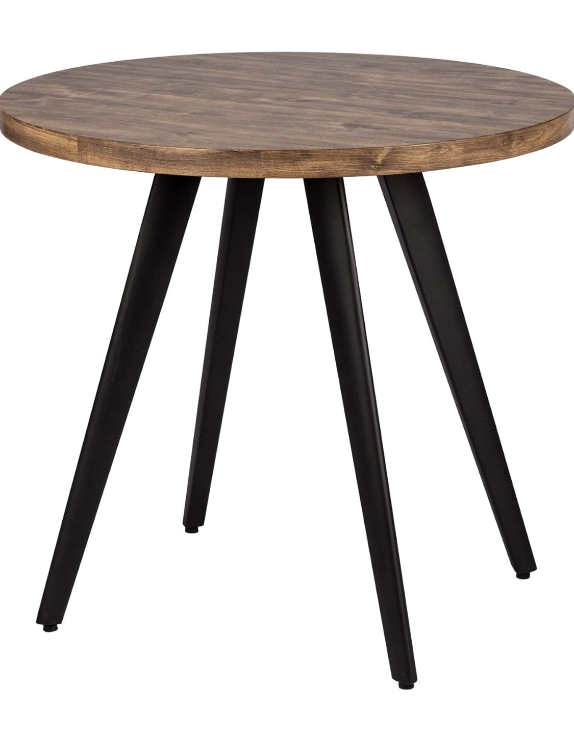 Round Dining Table, Small Dining Table for 2, 31.5" Round Table, Mid-Century Modern Kitchen Table with 1.4" Thickness Wood Grain Tabletop for or Small Space, Dining Room, Kitchen, Brown