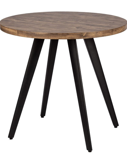 Round Dining Table, Small Dining Table for 2, 31.5" Round Table, Mid-Century Modern Kitchen Table with 1.4" Thickness Wood Grain Tabletop for or Small Space, Dining Room, Kitchen, Brown