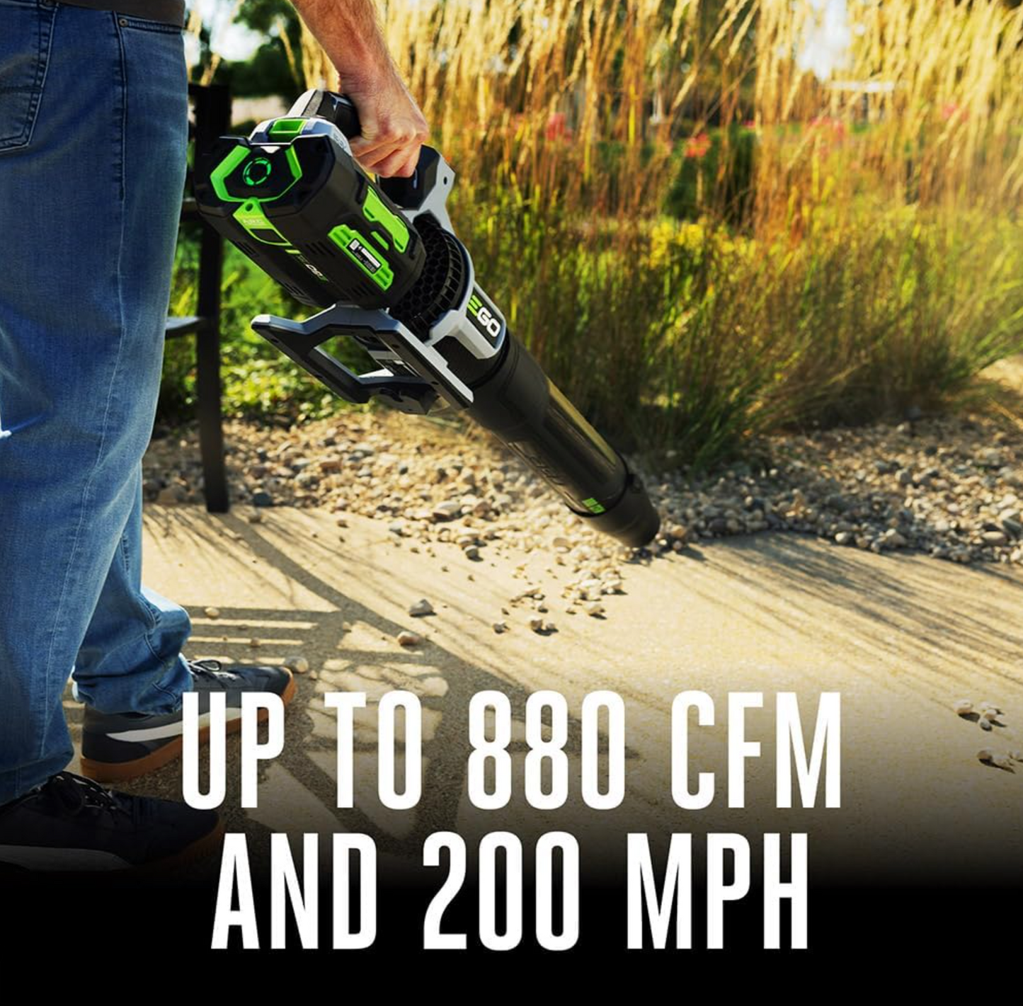 EGO Power+ Cordless Electric Leaf Blower, 880 CFM, Two Batteries - LB8803-2
