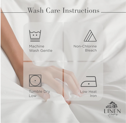 Linen Home 100% Cotton Percale Sheets Queen Size 4 Pc Cooling Set - White