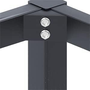sogesfurniture Computer Office Desk Computer Table with BIFMA Certification Sturdy Office Desk Writing Desk,Teak&Black,BHUS-AC3BB-8040
