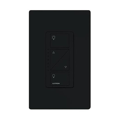 Lutron Caseta Original Smart Dimmer Switch (Lutron Smart Hub Required), for LED Lights, 150 Watt, Single-Pole/3-Way, No Neutral Required, PD-6WCL-BL-2-Pack, Black, 2 Black