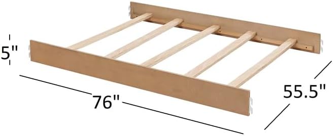 Everlee Crib to Full-Size Bed Conversion Kit, Honey Wood