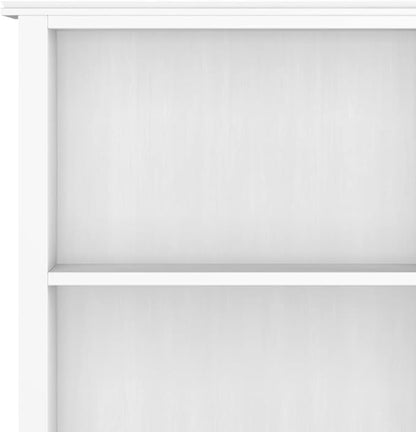 SIMPLIHOME Artisan SOLID WOOD 26 Inch Contemporary 5 Shelf Bookcase in White, For the Living Room, Study Room and Office