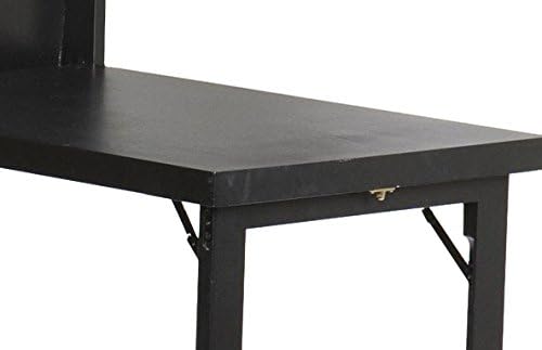 SEI Furniture Convertible Desk, 32.00 in. H x 22.00 in. W x 6.00 in. D, Black