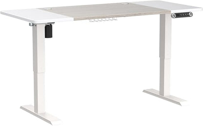 Standing Desk Adjustable Height Desk,63x30Inches, Stand Up Desk Table for Home Office, Home Office Computer Desk,Memory Preset,Height adjustments from 28" to 46" White&Oak