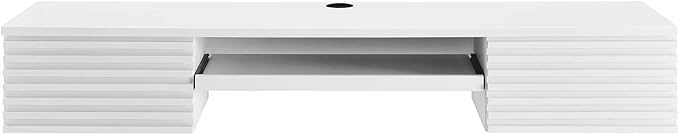 Modway Render Mid-Century Modern, Wall Mount Office Desk, White