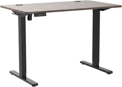 Sweetcrispy Electric Standing Desk, 40 x 24in Adjustable Height Electric Stand up Desk Standing Computer Desk Home Office Desk Ergonomic Workstation with 3 Memory Controller, Rustic Brown