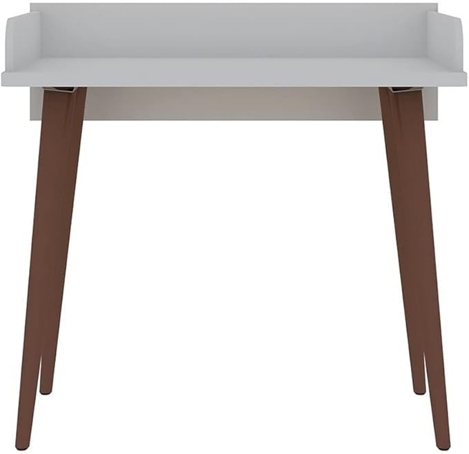 Manhattan Comfort Hampton Mid Century Modern Home Office Computer Desk Table, 35.43, White