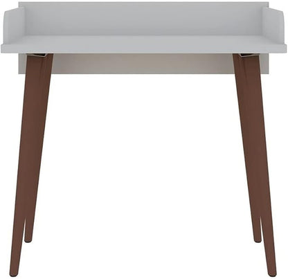 Manhattan Comfort Hampton Mid Century Modern Home Office Computer Desk Table, 35.43, White