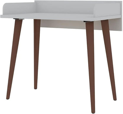 Manhattan Comfort Hampton Mid Century Modern Home Office Computer Desk Table, 35.43, White