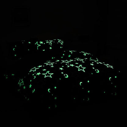 Feelyou Galaxy Glow in The Dark Comforter Set for Girls Kids Queen Purple Universe Starry Night Bedding Set Super Soft Outer Space Stars Moon Comforter Girl Bedroom Glow Decor Bedding Quilted Duvet