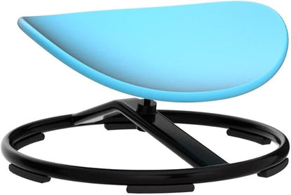 Sensory Spinning Chair for Kids, Autistic Childs Swivel Chair, Sit and Spin Toy, Training Body Coordination, Metal Base Non-Slip Indoor and Outdoor Activity Spins Toys (Round-Blue)