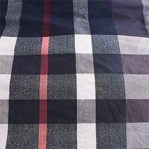 Navy Plaid Comforter Set Twin Multicolor Checkered Bedding Quilt Set Navy Blue Tartan Grid Comforter Striped for Women Teens Adult Navy Checkered Comforter