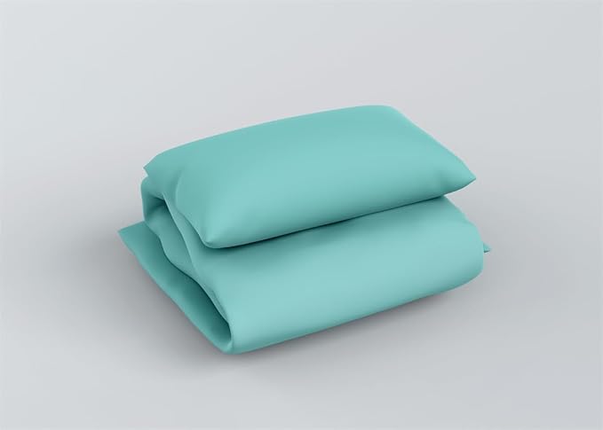 3 Piece Solid Color All Season Bedding Comforter Set Microfiber Soft Lightweight Bedding Set for Kids Teens Adults Room Decor with 1 Comforter and 2 Pillowcases Queen