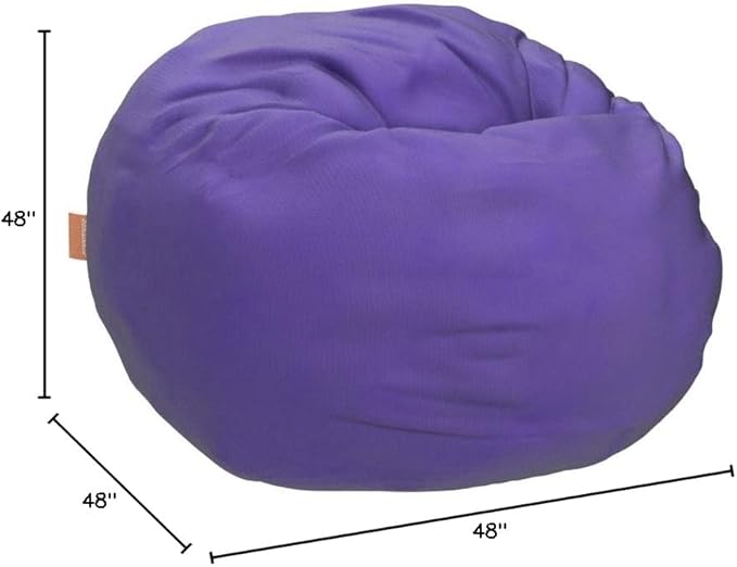 CordaRoy's Chenille Bean Bag - Convertible Bean Bag Chair & Bed - Machine-Washable Chenille Fabric Cover - for Basement, Living Room, Game Room, Dorm & More - Queen Size - Very Peri Purple