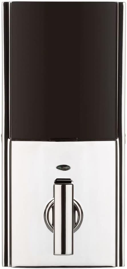 Kwikset 914 Contemporary Keypad SmartCode Electronic Deadbolt Smart Lock featuring SmartKey Security and ZigBee 3.0 Technology in Polished Chrome