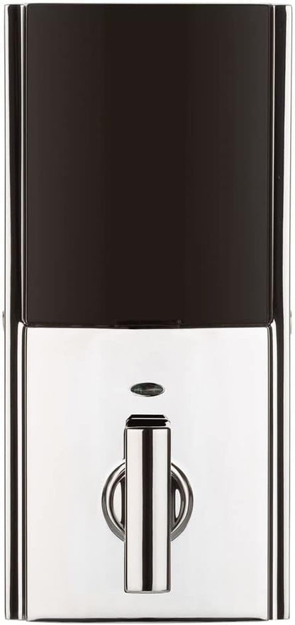 Kwikset 914 Contemporary Keypad SmartCode Electronic Deadbolt Smart Lock featuring SmartKey Security and ZigBee 3.0 Technology in Polished Chrome