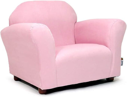 Keet Microsuede Children's Chair, 24x18x18 Inch (Pack of 1), Pink