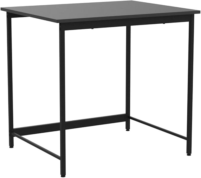 IRIS USA 32 Inch Modern Laptop and Computer Desk Office Table for Home Office, Water and Scratch Resistant Surface Gaming Desk, Easy to Assemble Black Desk
