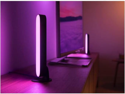 Philips Hue Smart Play Light Bar Base Kit, Black - White & Color Ambiance LED Color-Changing Light - 2 Pack - Requires Bridge - Control with App - Works with Alexa, Google Assistant and Apple HomeKit
