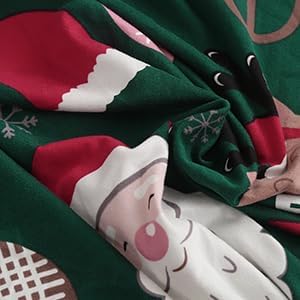 Mybedsoul Christmas Printed Sofa Cover Santa Claus Elastic Couch Cover Machine Washable Christmas Theme Red Sofa Slipcover for Living Room(3 Seater)